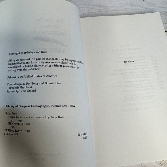 Lot 2 Jane Rule Outlander 1982 & Theme for Diverse Instruments 1990 Naiad Press - Picture 7 of 7